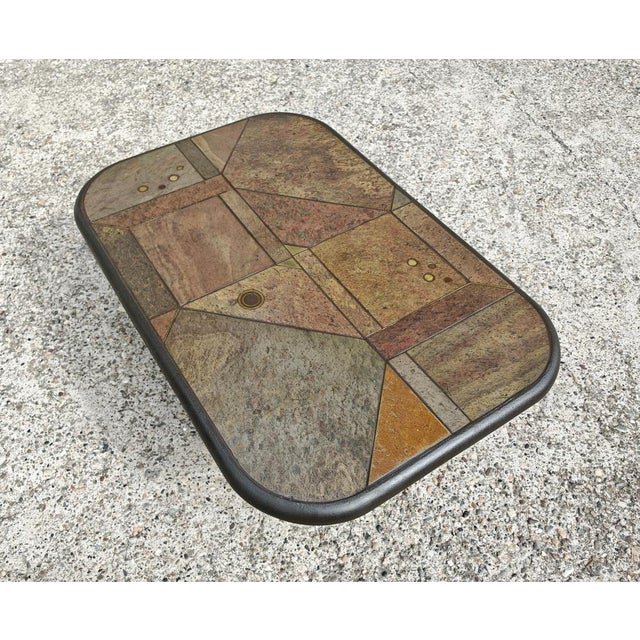Large Brutalist Coffee Table in Various Kinds of Stone by Paul Kingma, 1980s For Sale - Image 10 of 12