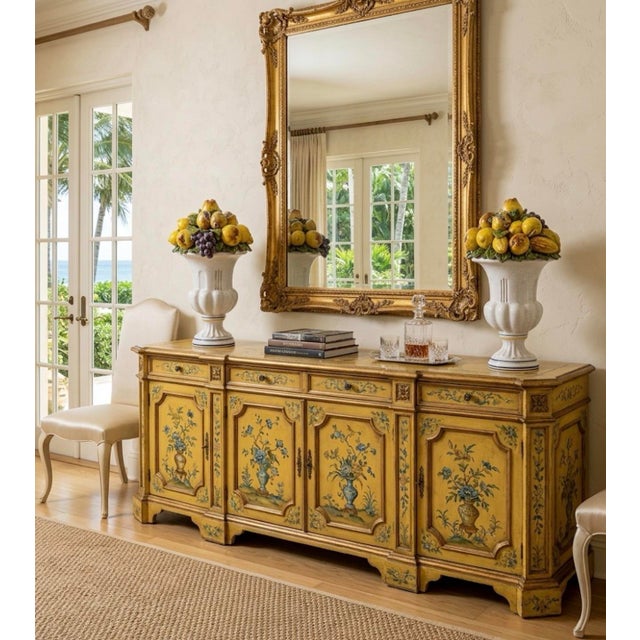 White A Pair of Vintage Italian Majolica Fruit Topiary Centerpiece Urns For Sale - Image 8 of 9