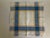 Vintage European Linen Napkins, Blue & Mustard Jacquard Plaid With Damask Border, Hemstitched - Set of 6 For Sale - Image 12 of 12
