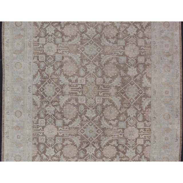 Modern Tabriz Design Rug by Keivan Woven Arts in Warm Brown Tones 9'3 X 11'8 For Sale - Image 9 of 17