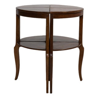 Mid 20th Century France Brown Wood Nesting Table For Sale