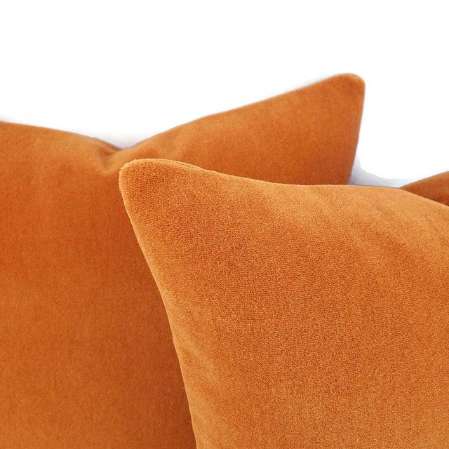 Transitional Place Textiles La Scala in Valencia Pillow Cover 20" X 20" Solid Orange Rust Alpaca Wool Accent Cushion Case For Sale - Image 3 of 7