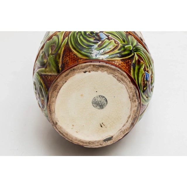 Green Pottery Jugs from Imperiale Royale, NIMY, Belgium, Set of 2 For Sale - Image 8 of 10