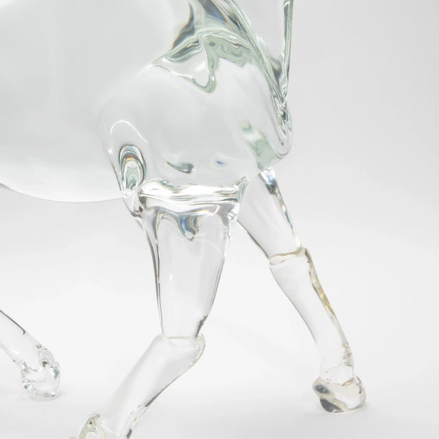 Hand Blown Murano Horse Sculpture For Sale - Image 9 of 11