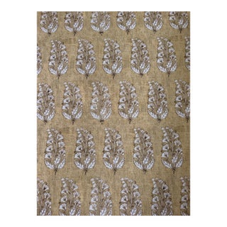 Iksel Decorative Arts Safavid Boteh Gold Fabric 7 Yards Schumacher For Sale