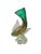 Murano Vintage Murano Sommerso Green Gold Flecks Bollicine Italian Bubble Glass Fish For Sale - Image 4 of 10