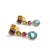 Bochic “Orient” Vintage Amethyst, Peridot, Ruby & Topaz Earrings Set 18K Gold For Sale - Image 10 of 11