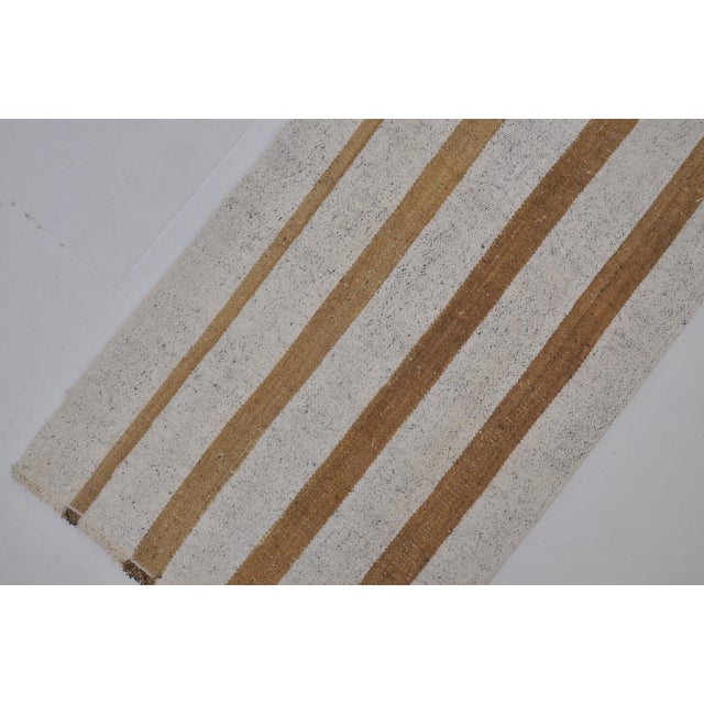 Vintage Turkish Stripe Kilim Runner For Sale In Phoenix - Image 6 of 10