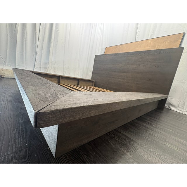 Contemporary Rh Drifted Reclaimed Oak Panel Bed – King Brown Oak |European Oak | Designed by Nils Verhoeven For Sale - Image 3 of 18