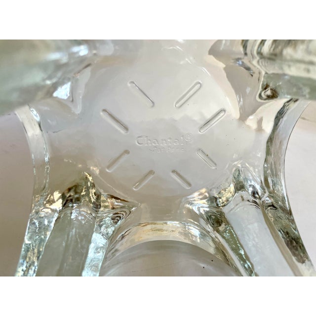 Vintage Chantal Sculptural Ice Glass Trivet & Display Pedestal For Sale - Image 11 of 12