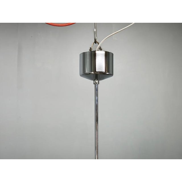 Metal Vintage Pendant Lights in Chrome and Textured Glass from Napako, 1970s, Set of 2 For Sale - Image 7 of 15