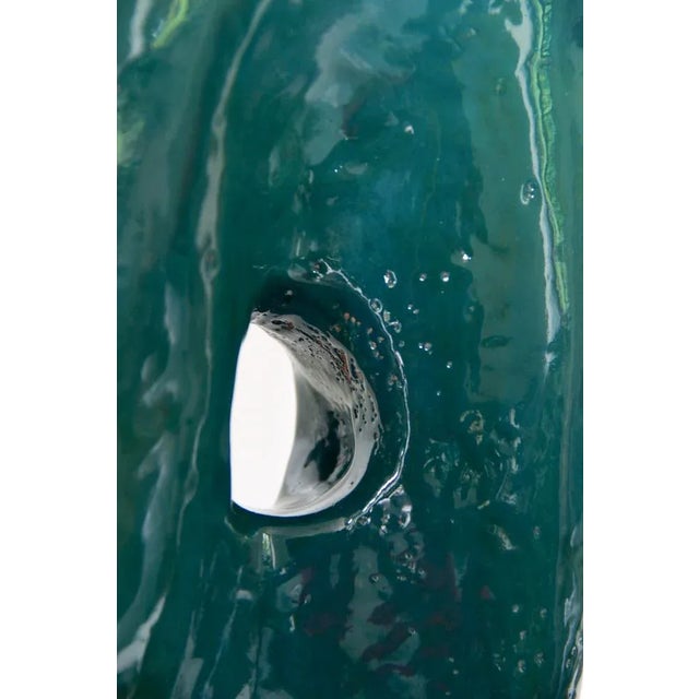 Vintage Italian Handcrafted Ceramic Vase, 1975 For Sale - Image 4 of 11