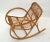 Vintage Bohemian Style Bamboo, Cane & Wicker Children Rocking Chair For Sale - Image 4 of 13