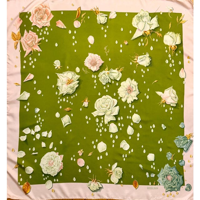 HERMÈS la ROSÉE Silk Scarf designed by Anne Gavarni 1960 For Sale In New York - Image 6 of 13