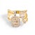 Baguette Diamond Adjustable Gold Fashion Ring, Size 5 For Sale In Miami - Image 6 of 6