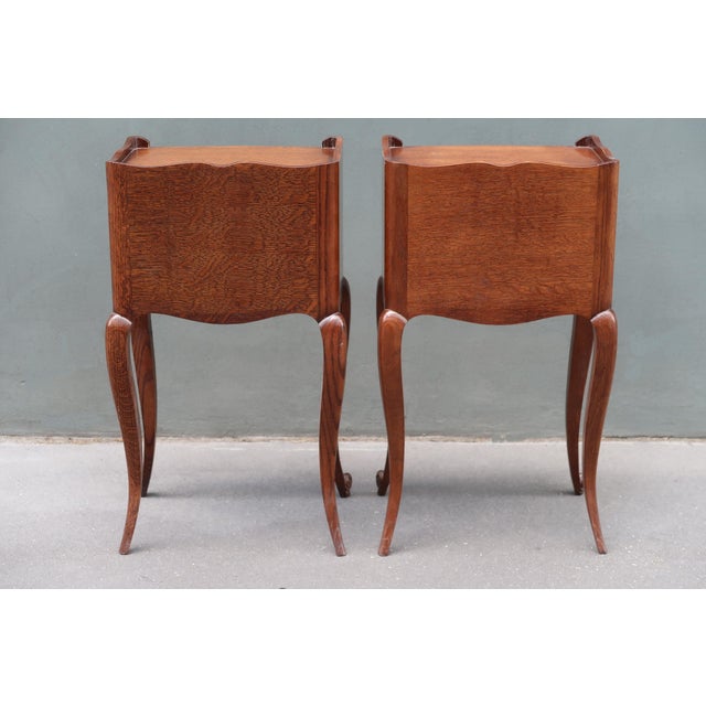 1960s Pair of French Louis XV Style Side Tables Nightstands For Sale - Image 16 of 17