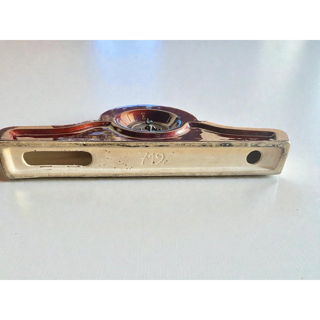 1950s Mid-Century Modern Ceramic Mantel Clock by S&G, 1950s For Sale - Image 5 of 9