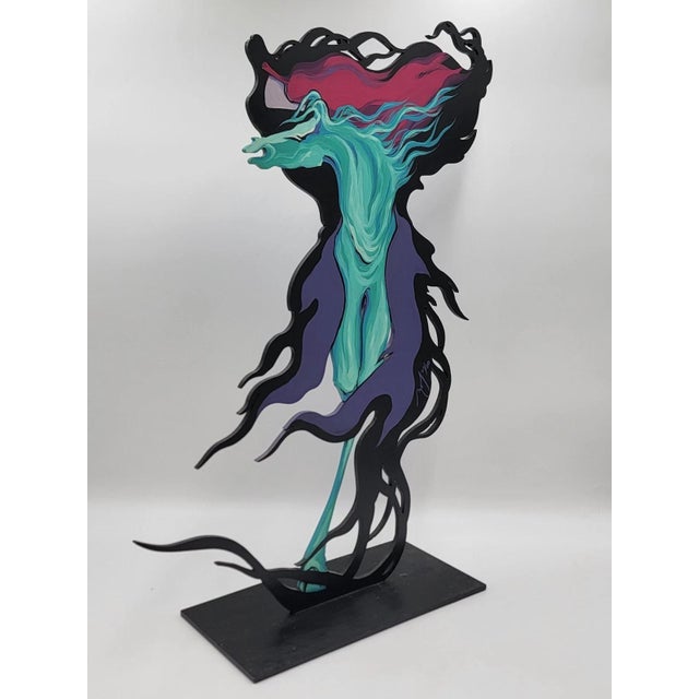 2010s Rare Ltd Edition Bonnie Leibowitz Hand Painted Acrylic on Cast Iron 26/50. 24 In For Sale - Image 5 of 12