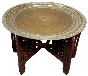 Orient Islamic Hammer Engraved Table Tray, 1940s