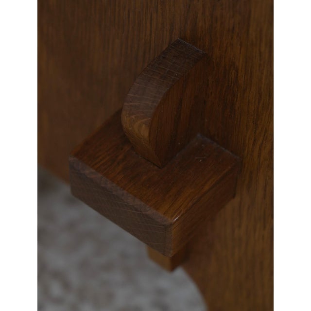 Wood Stickley Roycroft Mission Oak Tall Bookcase For Sale - Image 7 of 16