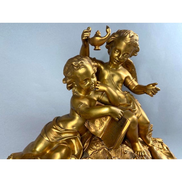 Bronze 1860s Japy Freres Louis XVI Gold Bronze Sevres Clock For Sale - Image 8 of 18