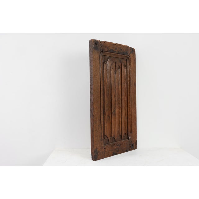 16th Century Gothic Carved Oak Relief Panel, France For Sale - Image 3 of 11