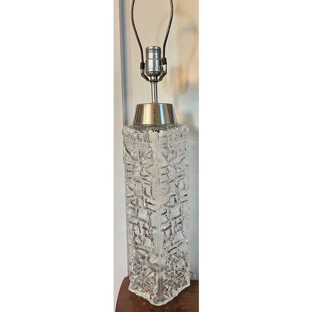 1960s Tall Scandinavian Mid-Century Modern MCM Stilarmatur Pukeberg Swedish Brutalist Glass Skyscraper Table Lamp by Henrik Blomqvist Circa 1960 For Sale - Image 5 of 14