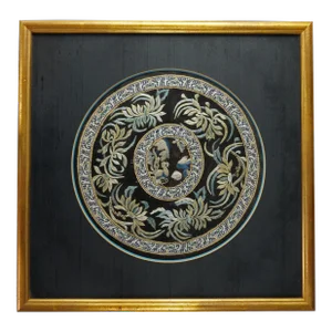 Chinese Silk Collar Framed Late Qing/Republic