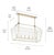 Kichler Delvin Champagne Bronze & White Linear Chandelier For Sale - Image 4 of 4