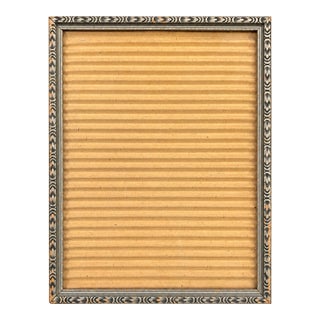 Antique 1920s Hand-Painted Black and Gold Wood Picture Frame For Sale