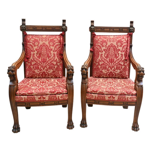 Set of French Chairs in Walnut For Sale