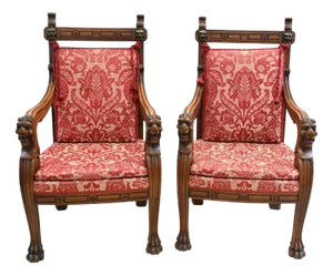 Set of French Chairs in Walnut