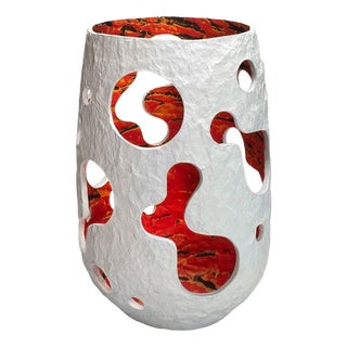 White Candle Lantern by Donatas Zukauskas For Sale