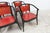 Baumann Armchairs Model Diese in Colour Wengé and Red from Pagnon Pelhaître, Set of 6 For Sale - Image 9 of 18