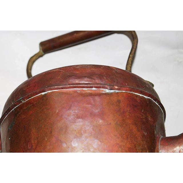 Early 20th Century Vintage Antique Copper Tea Kettle For Sale - Image 5 of 7