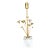 Kate Spade Brass & Marble Flower Table Lamp For Sale
