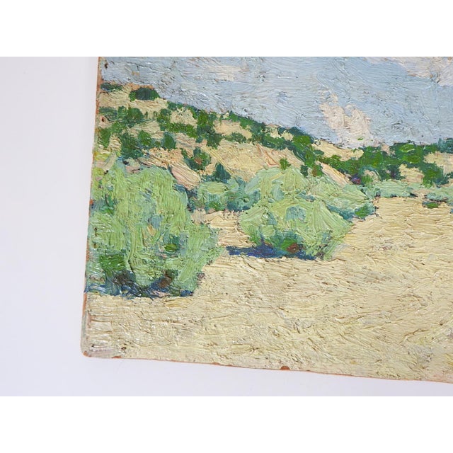 Paper Early 20th Century Impressionist Plein Air Desert Landscape Painting For Sale - Image 7 of 11