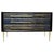Three-drawer chest handcrafted in Italy by Justfurnituress, with a birch wood structure, sapphire blue Murano glass fronts...