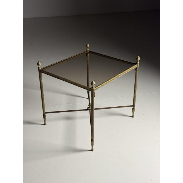 Brass Side Table in the style of Maison Bagues For Sale - Image 9 of 14