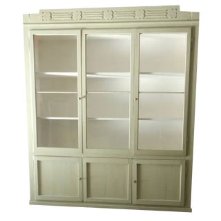 Vintage Fir Display Cabinet, 1950s For Sale