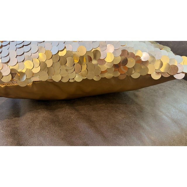 Gold Paillette Sequin Cushion Cover For Sale - Image 12 of 12
