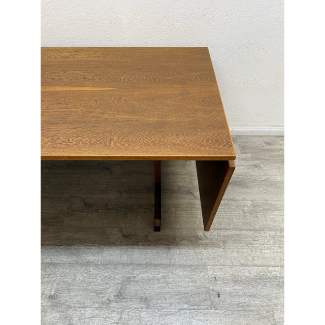 1960s Mid Century Modern Oak Dining Table For Sale - Image 5 of 10