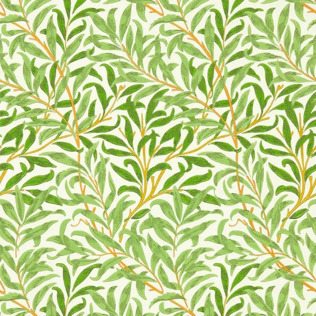 Morris & Co Willow Bough Wallpaper in Leaf Green For Sale