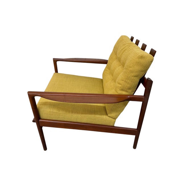 Wood Mid-Century Danish Modern Poul Jensen for Selig Walnut Arm Chairs - Restored! For Sale - Image 7 of 11