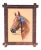 Horse Portrait w/ Hand-Carved Wood Frame For Sale