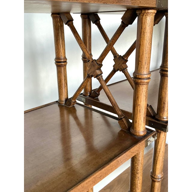 Brandt Vintage Boho Brandt Campaign Etagere - A Pair For Sale - Image 4 of 9