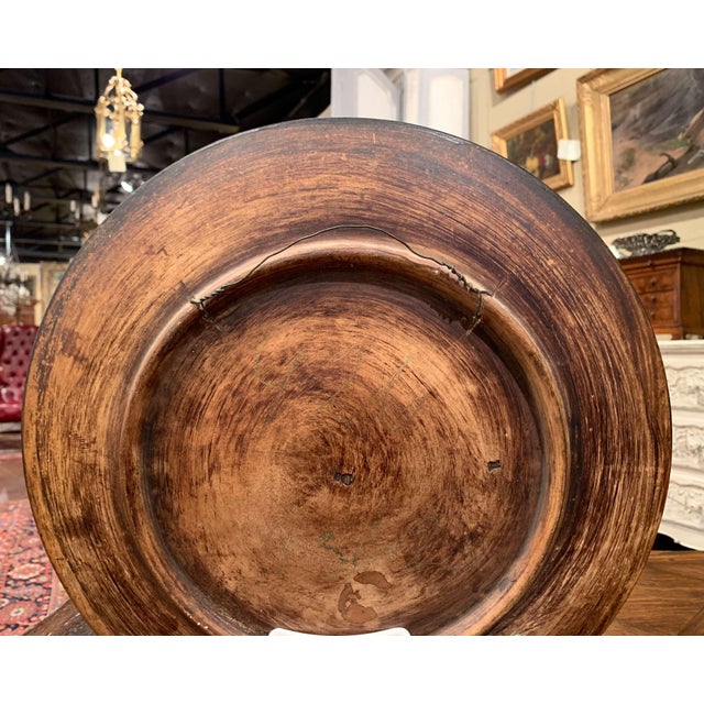 Early 20th Century German Hand Painted Ceramic Hunt Scene Wall Platter For Sale - Image 10 of 12