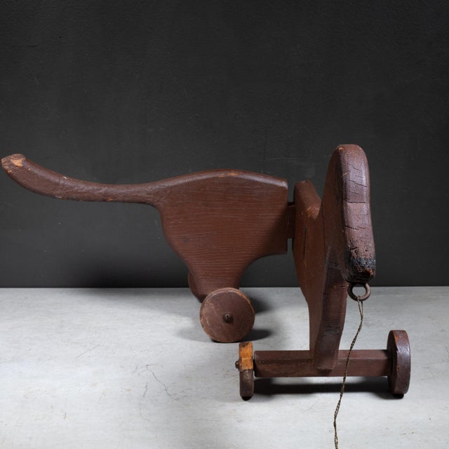 Vintage Wooden Jointed Wiener Dog c.1940 For Sale - Image 4 of 7