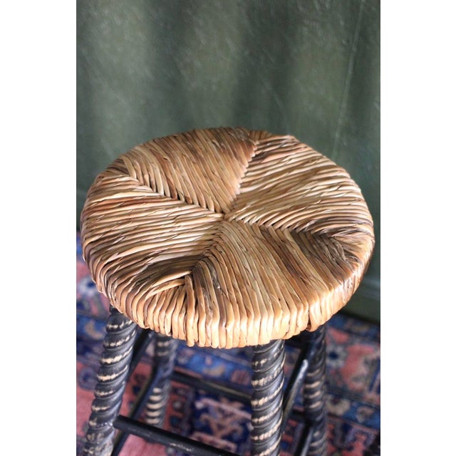 Black Barley Twist Black Painted Wooden Stools From the 1990s For Sale - Image 8 of 11