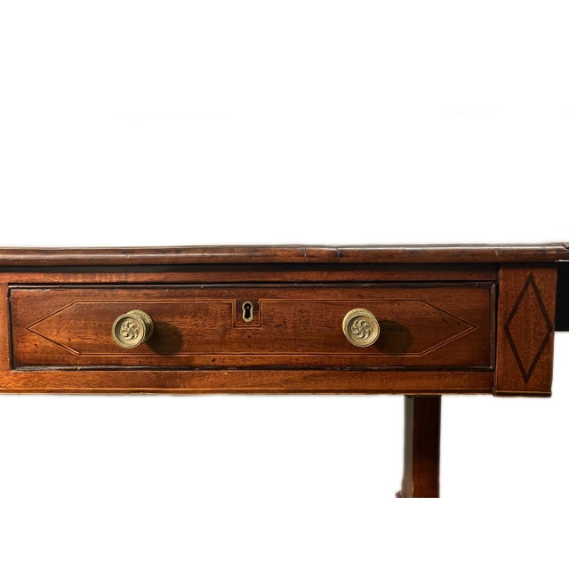 19th Century 19th Century Regency Mahogany Drop-Leaf Sofa Table For Sale - Image 5 of 8